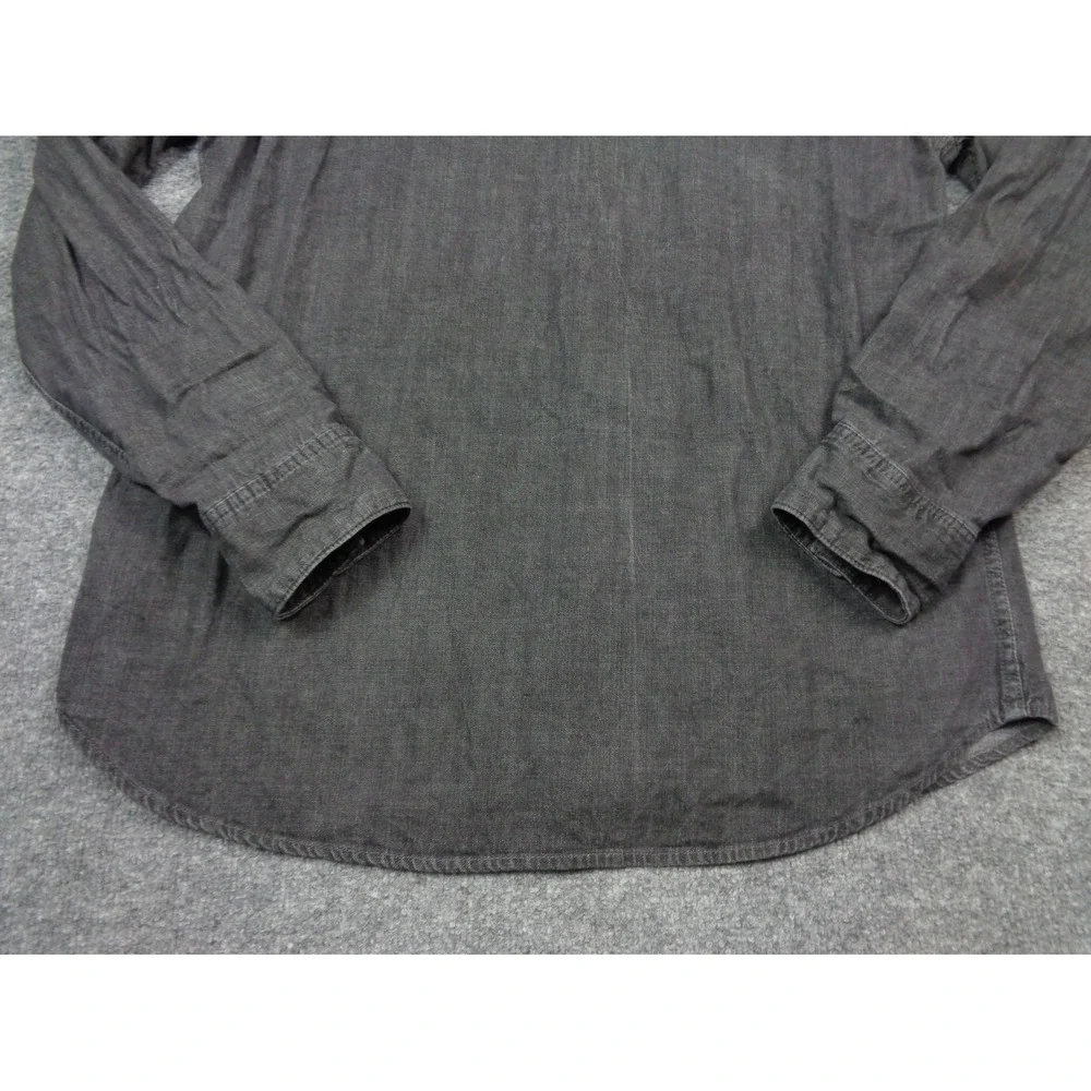 Levi's Western Denim Shirt Black Mens Size 2XL Pearl Snap Button Long Sleeve